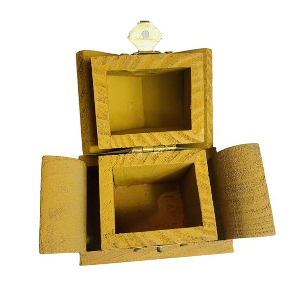 Vtg Rustic Wood Handmade Noah’s Ark Birdhouse Trinket Box Farmhouse Decor - Picture 8 of 14